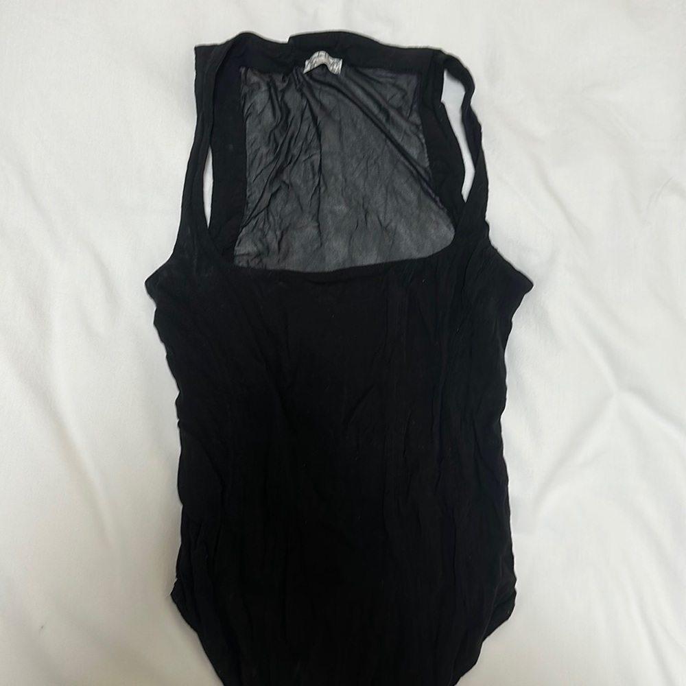 Intimately sheer back black bodysuit size xs